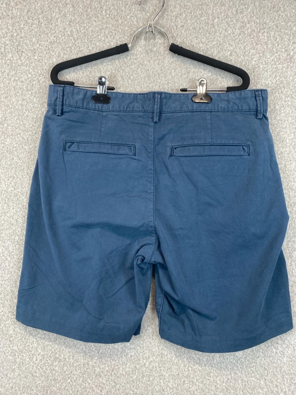 Flint and Tinder Flat Front Shorts Mens 32 Blue Chino 7.5” Inseam Casual Preppy